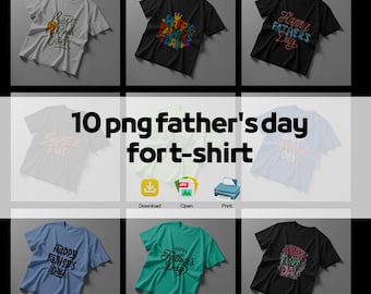 10 PNG Father's Day Designs for T-Shirt Printing