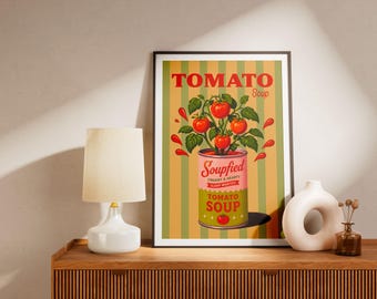 Retro-Kunstdruck mit Aperol Spritz – Aperitivo-Poster – Italienische Sommer-Wanddeko – Farbenfrohe Barwagen-Illustration – Vintage-Cocktail-Illustration