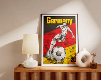 Deutschland-Fußballposter – Serge Gnabry Kunstdruck – Digitaler Download für WM-Fans