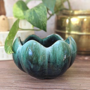 Grüne Keramik Lotus Schale | Blauer Berg Keramik
