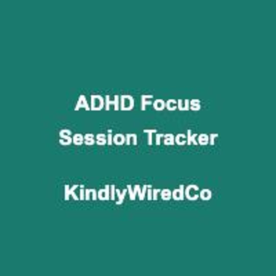 ADHD Focus Session Tracker Printable, Pomodoro Timer Log, Deep Work ...