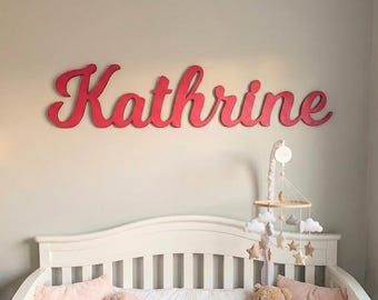 Letrero con nombre personalizado / Letrero de madera con nombre / Letrero con letras personalizadas / Arte de pared / Decoración de madera