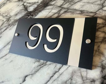 Placa de dirección / Letrero reflectante personalizado para casa / Letrero con números para el porche