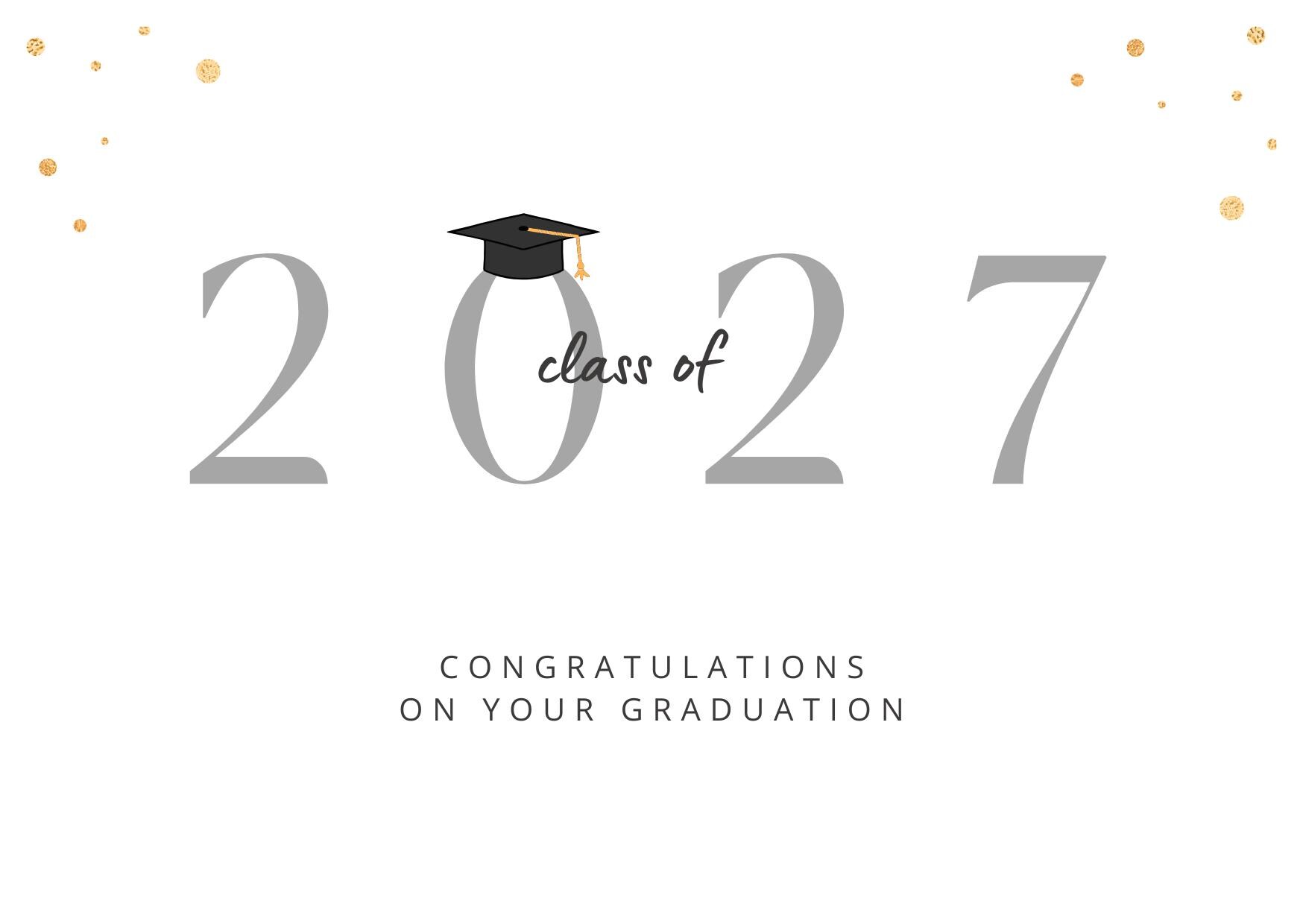 Good Graduation Note Class of 2027 Printable A6 | Graduation Congratulations Note | Instant ...