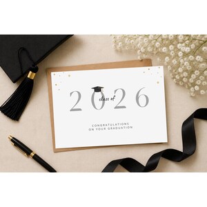 Class of 2026 Printable A6 | Graduation Congratulations Note | Instant Digital Download