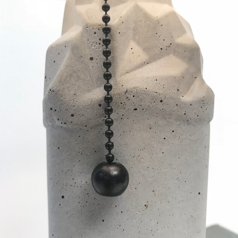 Little Iceland Concrete Lamp with oiled bronze pull chain socket bronze rubber washers listed with Oat color shade narrow lamp accent lamp