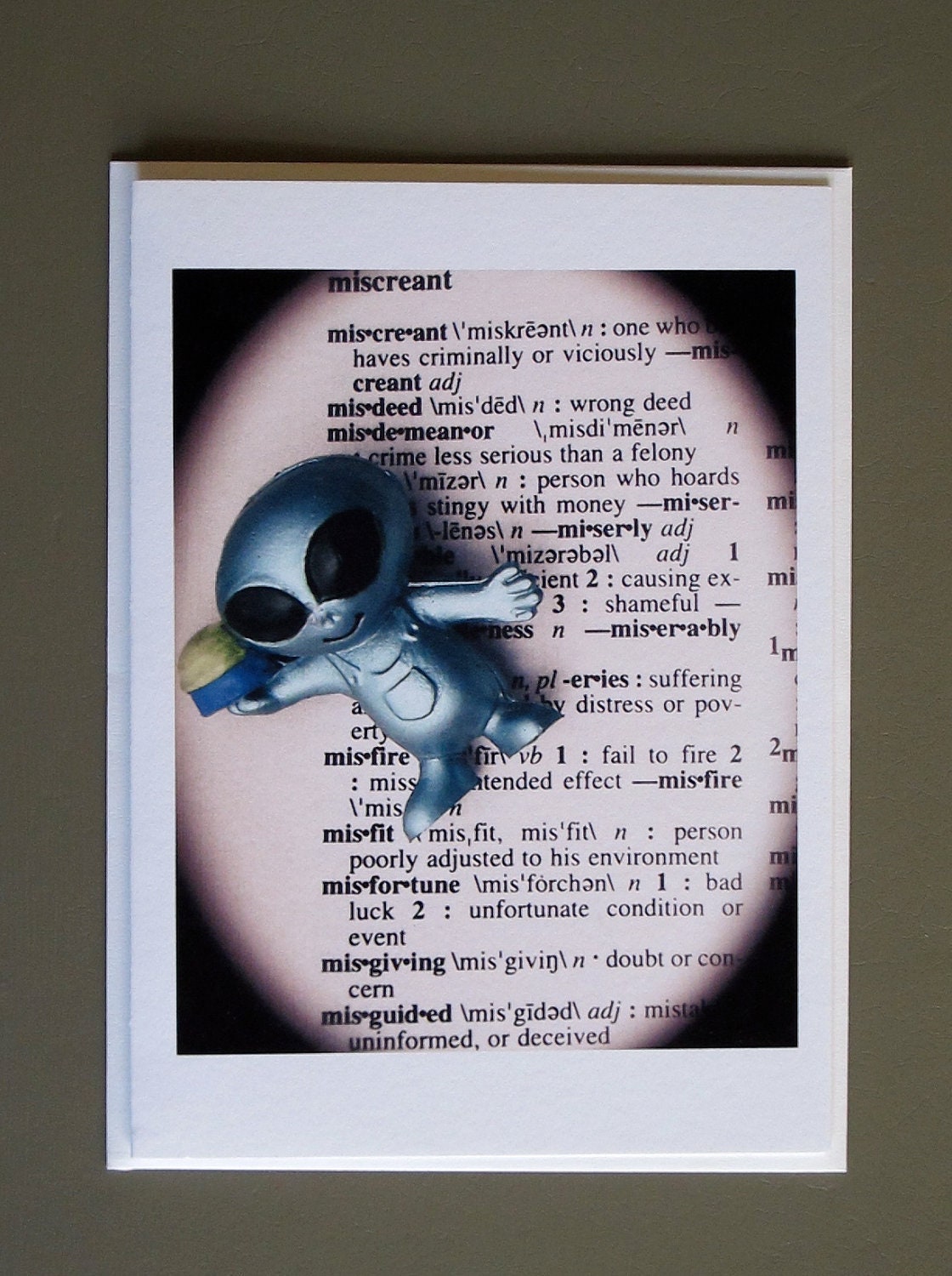 Alien Art Alien Blank Card Set of 2 Misguided Alien: 2 Blank - Etsy Ireland