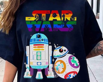 Star Wars Droids Pride Month Shirt, Rainbow R2D2 BB8 Pride Nite Tee, LGBTQ Pride Month Tee, Gay Lesbian Support Shirt, Galaxy Edge's Trip