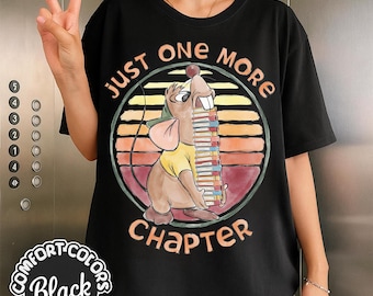Retro Disney Gus Gus Just One More Chapter Png, Cinderella Png, Disney Reading Book Reader Tee, Disney Book Lover Gift, Bookish Library