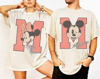 Disney Mickey and Minnie Couple Signature Halloween T-Shirt, Mickey Not So Scary Party Tee, WDW Disneyland Halloween Family Trip Shirt