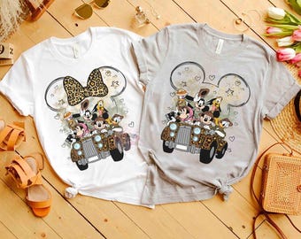 Coquette Bow Mickey & Friends Animal Kingdom Safari Mode Shirt, Mickey Minnie Coquette Custom Tee, Let's Get Wild Trip tee, WDW Family Shirt