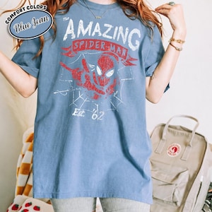 The Amazing Spider-Man Shirt, Retro Marvel Superhero, Comfort Colors, Vintage Comic Book, Est 1962, Peter Parker, Superhero Fan Gift image 7