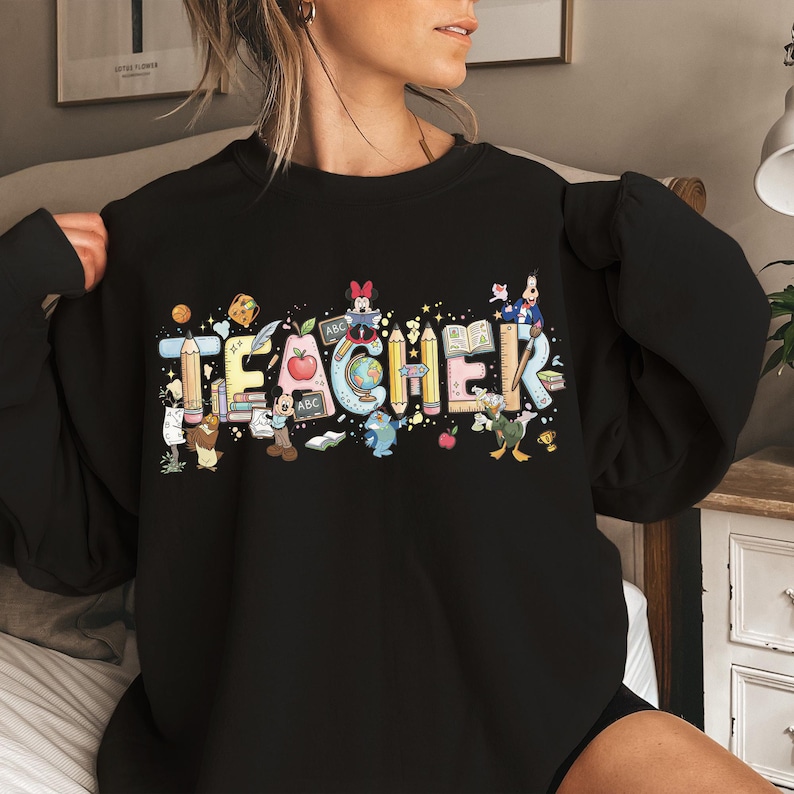 Enseignant PNG, souris et amis Png, professeur citations Png, professeur chemise Png, château magique Png, professeur vie Png, conception par sublimation image 1