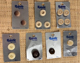 Cream Puff Collection Vintage Majestic Button Lot
