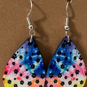 Paw print earrings