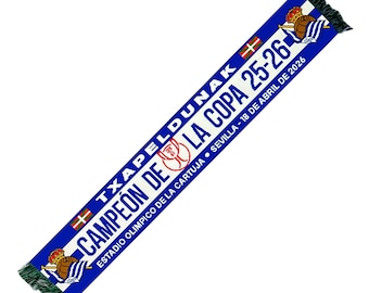 sciarpa Copa del Rey 2026 Real Sociedad campione vincitore Spagna club di calcio supporto tifoso collezione