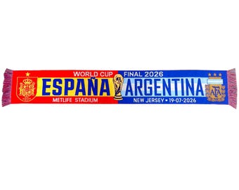 Écharpe Espagne contre Argentine finale de la Coupe du monde stade MetLife 2026 supporters match de football