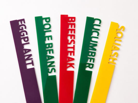 Garden Markers - Vegetable Garden Stakes - Herb