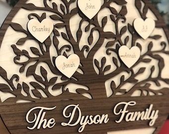Family Tree Wood Sign - Anniversary Gift - Mothers Day Gift