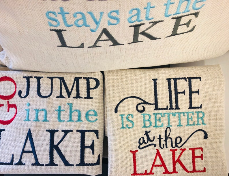 Lake House Pillow Cover Lake House Decor Gift for Lake lovers. image 2