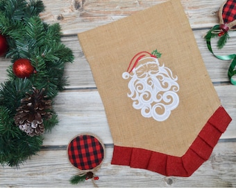 Christmas Garden Flag - Buffalo Plaid Decor - Handmade Gift