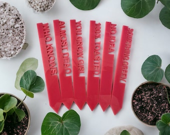 Humorous Plant Stakes, Gift for Garden Enthusiasts, Suitable for Adults