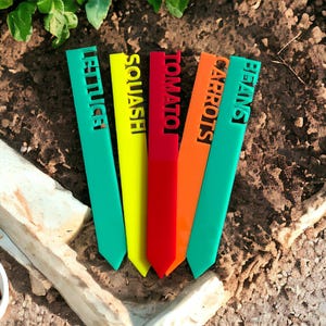 Garden Markers - Vegetable Herb Plant Stakes - Plant Tags