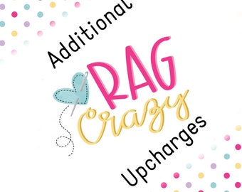 Custom Order Upcharge: Added Names, Sizes, or Custom Work and Shipping