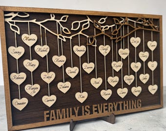 Personalized Family Tree Sign, Mothers Day Genuine Keepsake