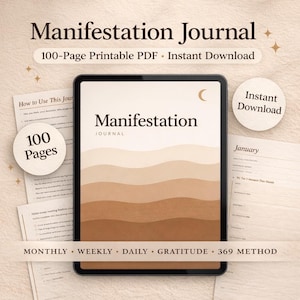 Protest-Tagebuch zum Ausdrucken | Planer zur Anwendung des Gesetzes der Anziehung (PDF) | Arbeitsbuch zur 369-Tage-Methode | Tagebuch für Selbstfürsorge und Dankbarkeit | Digitaler Download