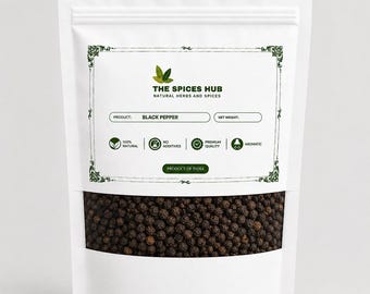 Indiase zwarte peperkorrels, Kali Mirch | Krachtige, natuurlijke en aromatische specerij om mee te koken