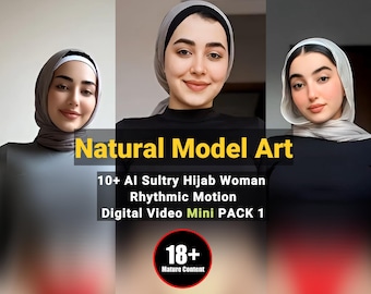 AI Hijab Woman Rhythmic Motion Video Mini Pack 1 – Sensual Modest Digital Art (18+)