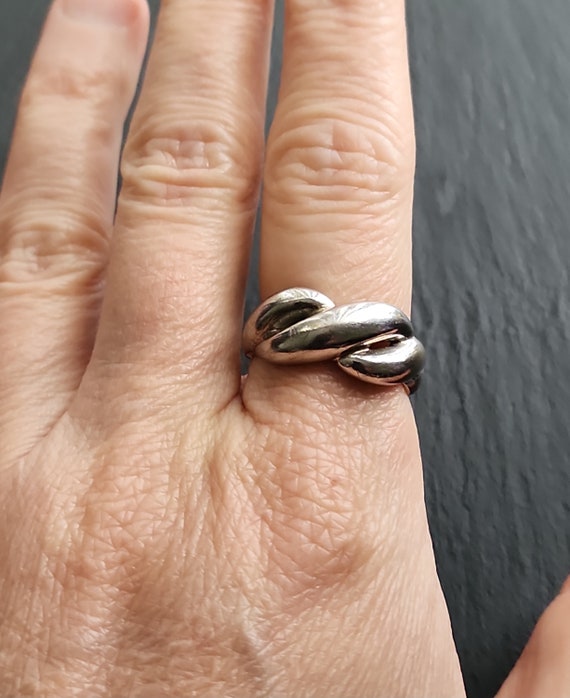 Vintage Sterling Silver Infinity Ring, Size 9, Bol