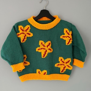 Knitting Pattern – Starfish Sweater for Kids, Newborn to 6yrs (Beginner Friendly)