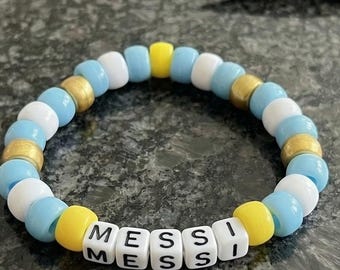 Messi Kandi Bracelet – Argentina Soccer Fan Jewelry