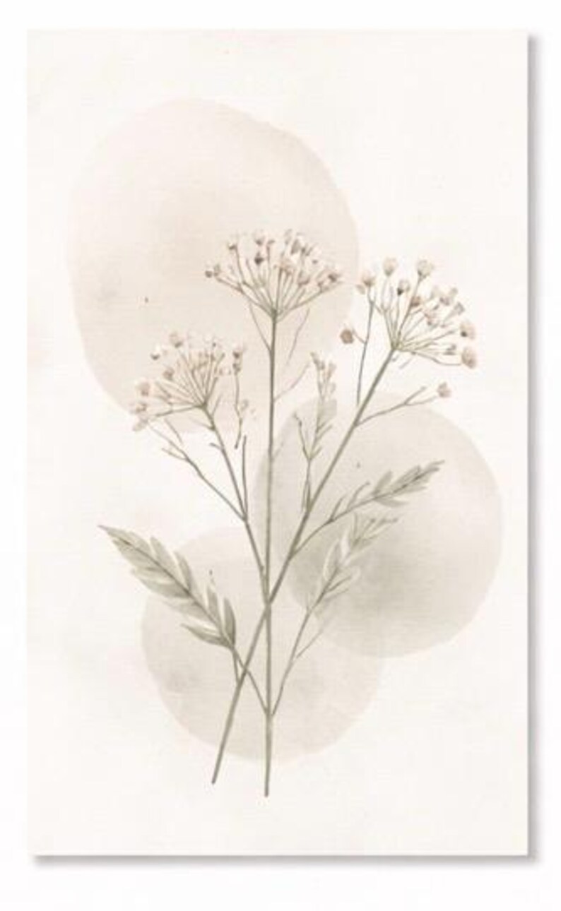 Neutral Botanical Wall Art Set | Minimalist Plant Prints 6 Piece ...