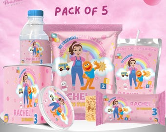 Lot de cadeaux de fête MS Rachel, décoration d'anniversaire pour enfants mr1