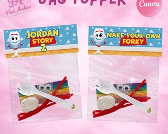 Toy Story Fabriquez votre propre sac à fourche Topper Décoration d'anniversaire pour enfants ts1