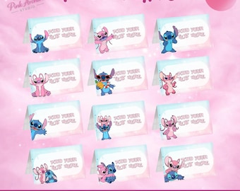 12  Stitch And Angle Food Tent Kids Birthday Party Decor ls1