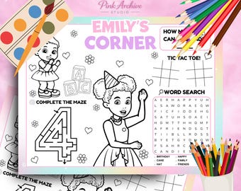 Gracie's Corner Placemat Kids Activity Sheet gr1