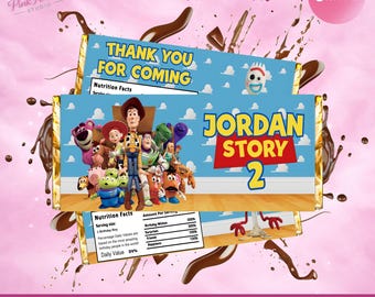 Toy Story Choclate Bar label Kids Birthday Party Favor ts1