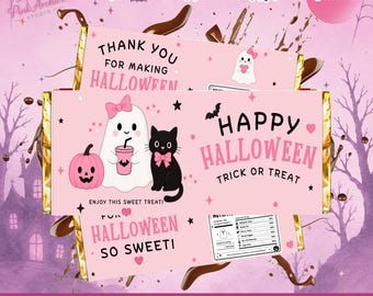 Halloween Chocolate Bar Label Halloween Party Favor ha1