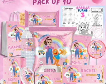 Lot de cadeaux de fête MS Rachel, décoration d'anniversaire pour enfants mr1