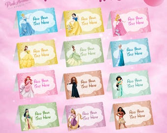 12 décorations de fête d'anniversaire pour enfants tente de nourriture princesse pr1