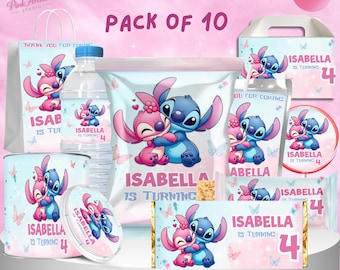 Stitch And Angle Party Favor Bundle Kids Birthday Decor li1