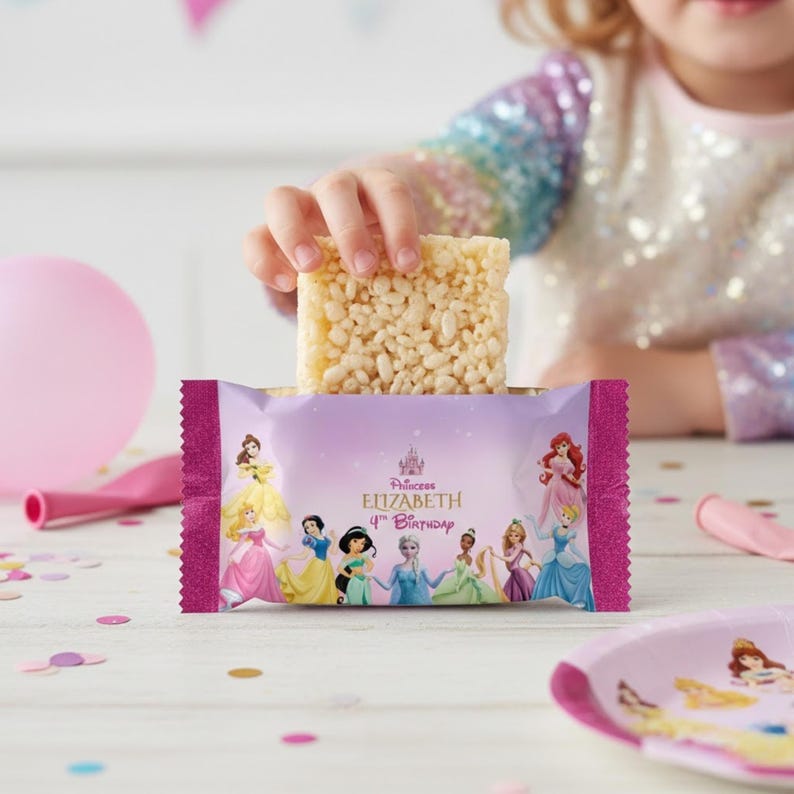 Princess Rice Paper Princess Rice Krispies Label Kids Birthday Party Favor Pr1 - Etsy Canada