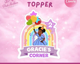 Gracie's Corner Cake Topper Kids Birthday Party Decor gr1