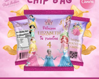 Prinzessin Chip Taschenanhänger Kindergeburtstag Gastgeschenk pr1