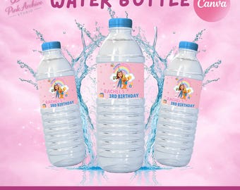 Ms Rachel Water Bottle Label Kids Birthday Party Favors mr1