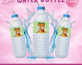 Lion King Water Bottle Label Kids Birthday Party Favor li1.
